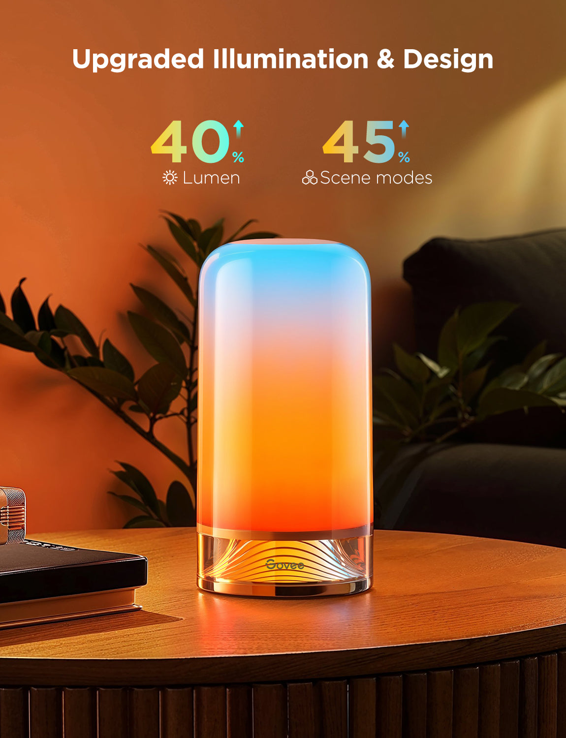 Govee Table Lamp 2 – Smart RGBIC Wi-Fi & Matter-Enabled Bedside Lamp