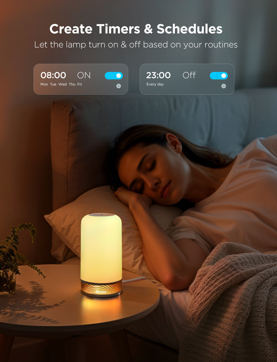 Govee Table Lamp 2 – Smart RGBIC Wi-Fi & Matter-Enabled Bedside Lamp