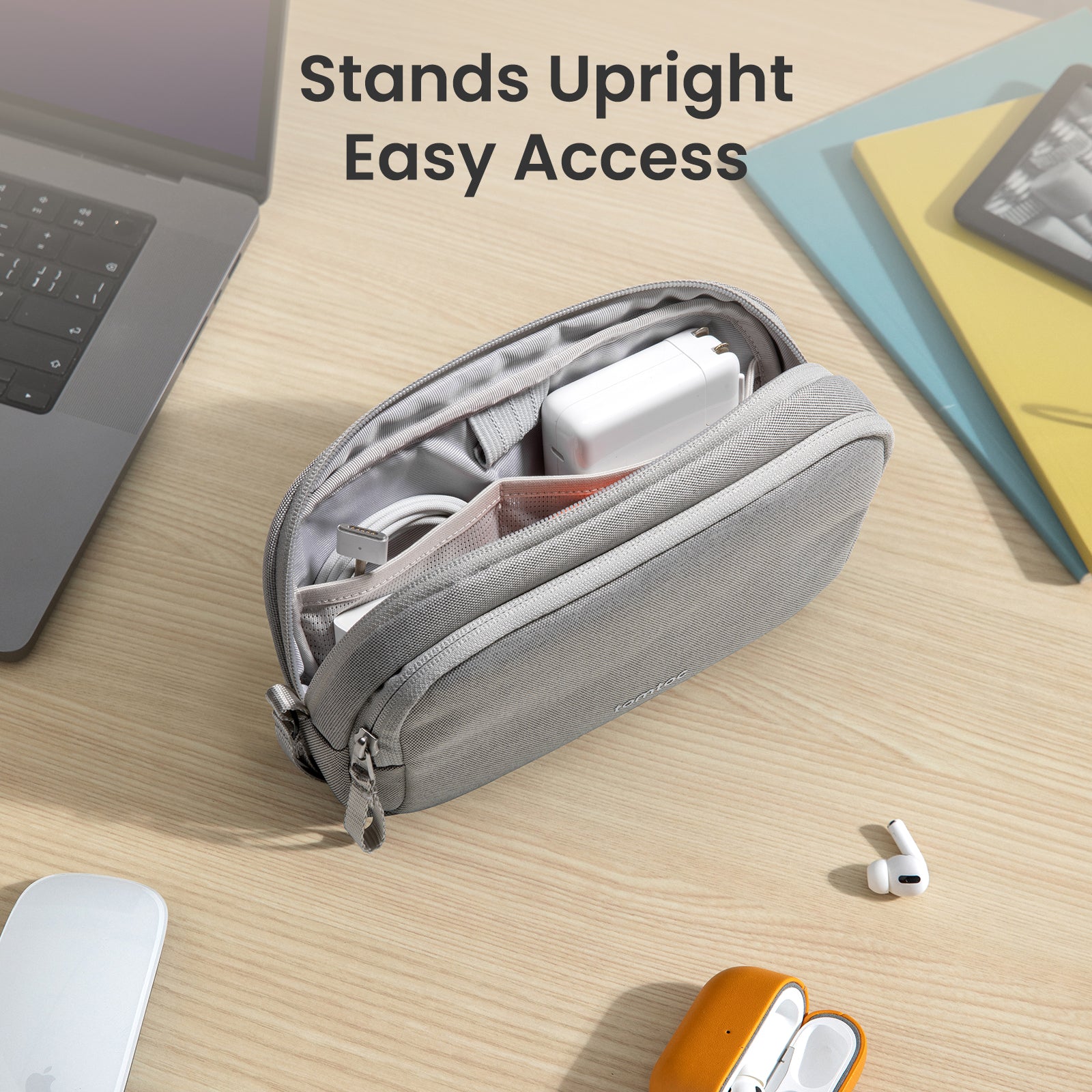 tomtoc Light-T12 Essential Tech Organizer 1.8L Grey