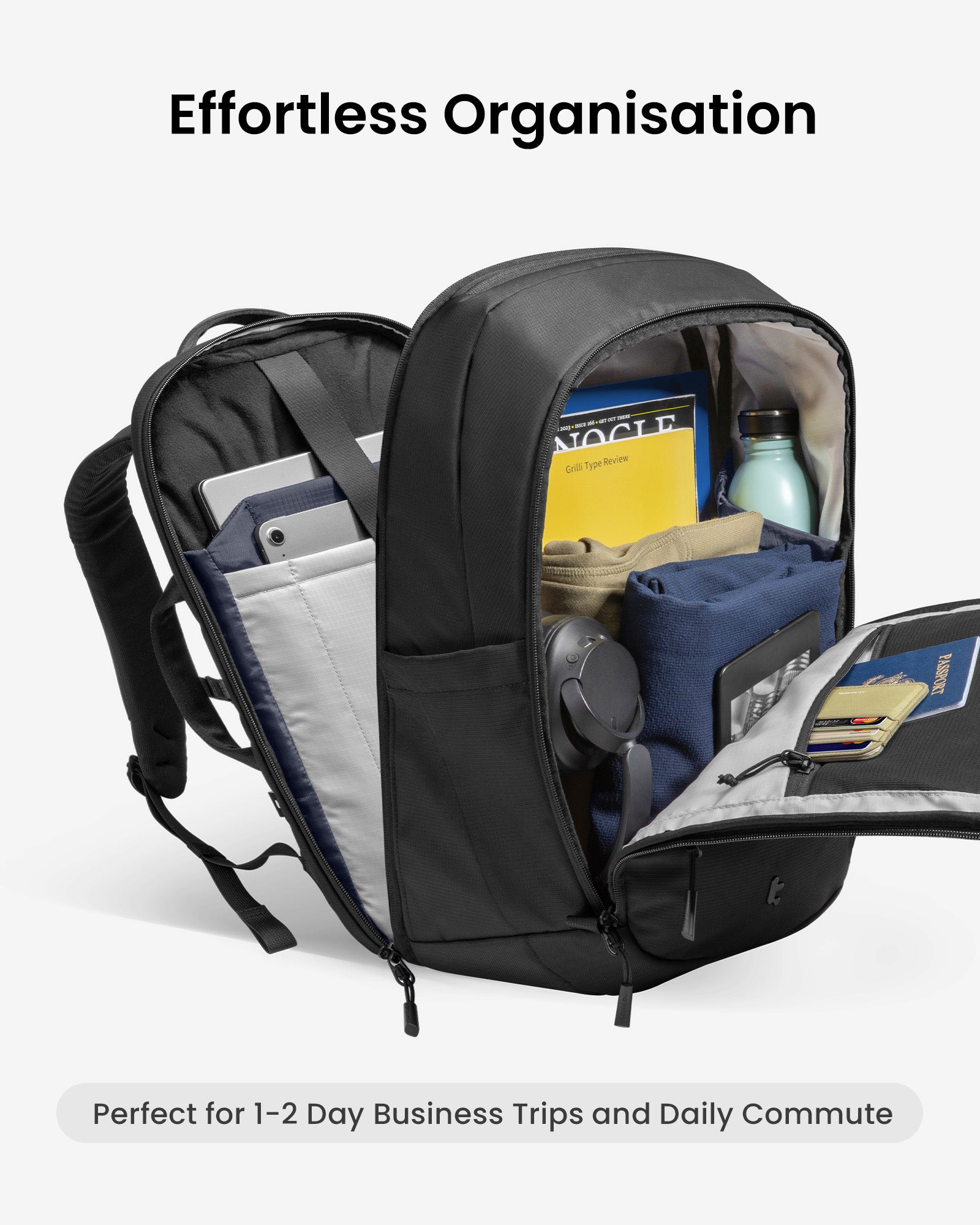 tomtoc UrbanEX-T77 Laptop Backpack 16 Inch Universal/26L Black