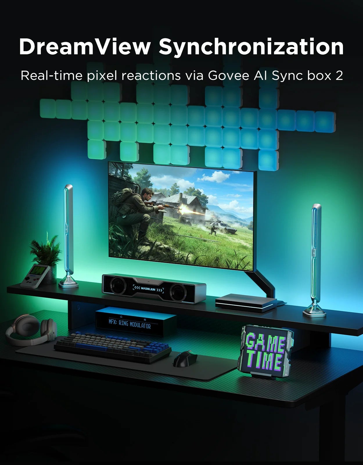 Govee Gaming Pixel Light – 32×32 Smart LED Display Panel (Matter Compatible)