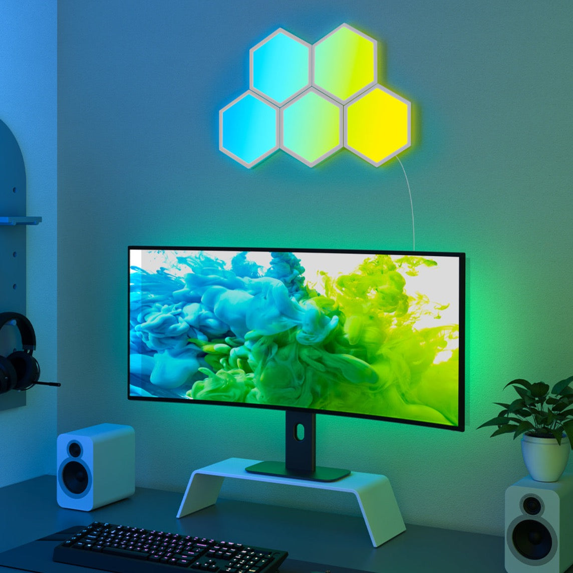 Govee Hexa Glide Light Panels - 5 Piece