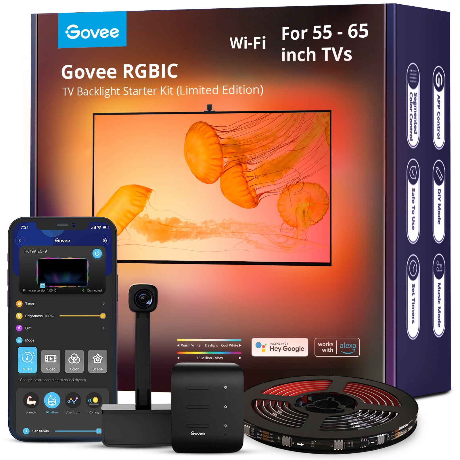 Govee RGBIC TV Backlight Starter Kit T1 55"-65" (Limited Edition)