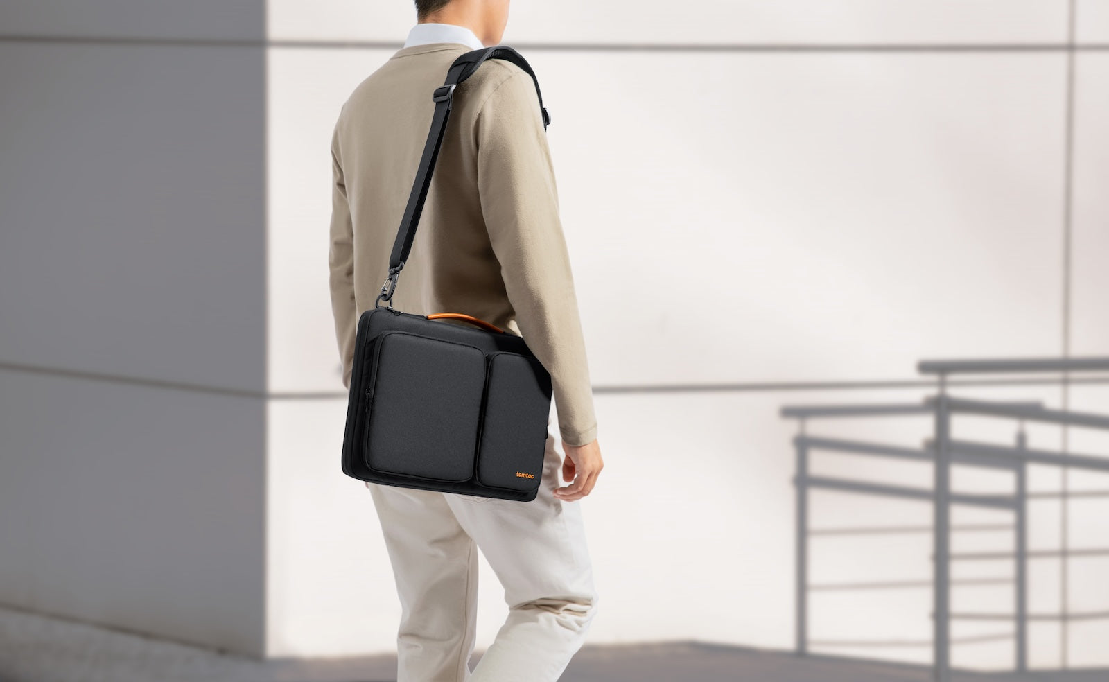 tomtoc Defender-A42 Laptop Shoulder Bag - 16inch - Black