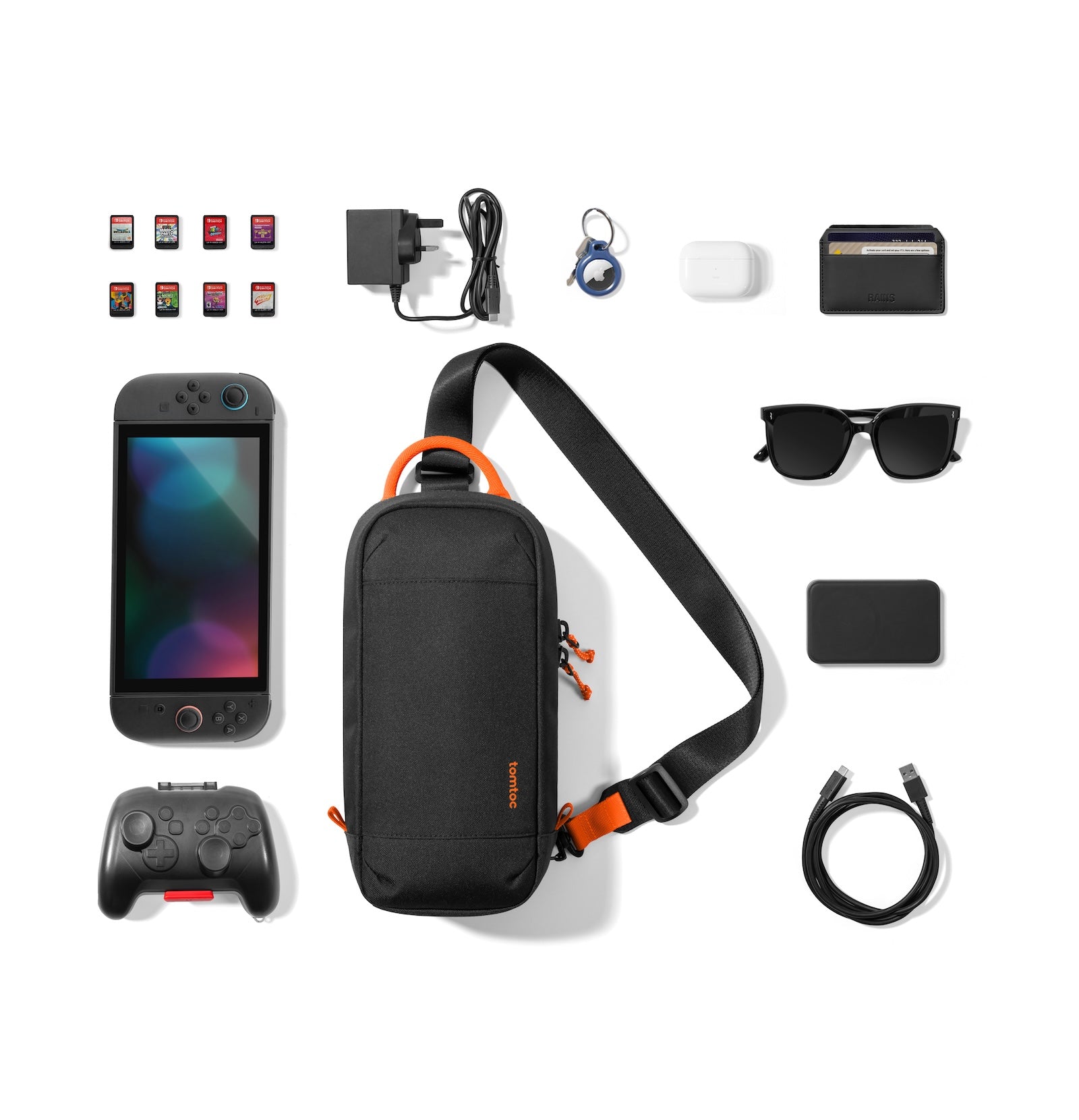 tomtoc GameOn-G49 Travel Bag for Nintendo Switch 2 - Black