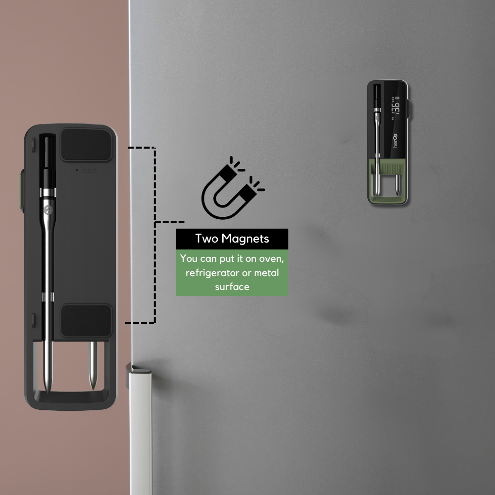 herQs Single Max – Wireless Rechargeable Single Probe Meat Thermometer