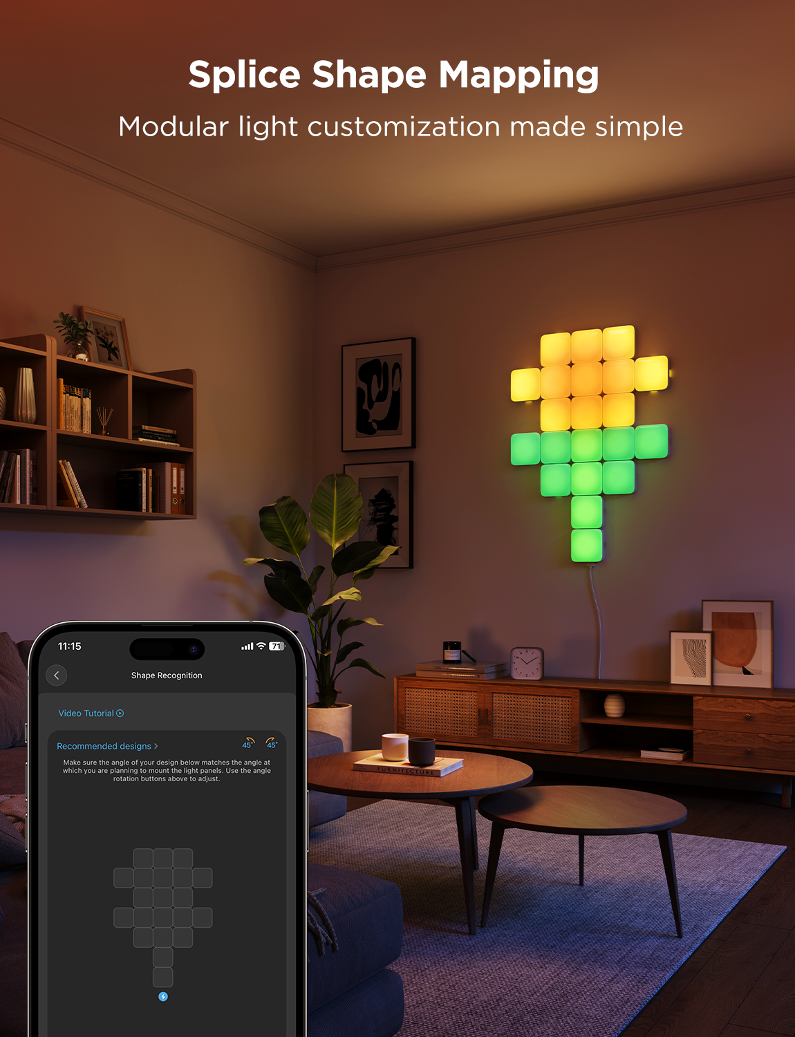 Govee RGBIC Mini Panel Light Kit – 10 Pack Smart Wall Panels (Matter Compatible)