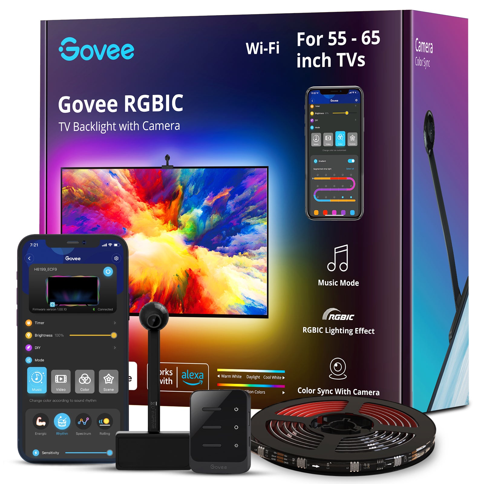 Govee DreamView T1 TV Backlight Immersion Kit (55"-65")