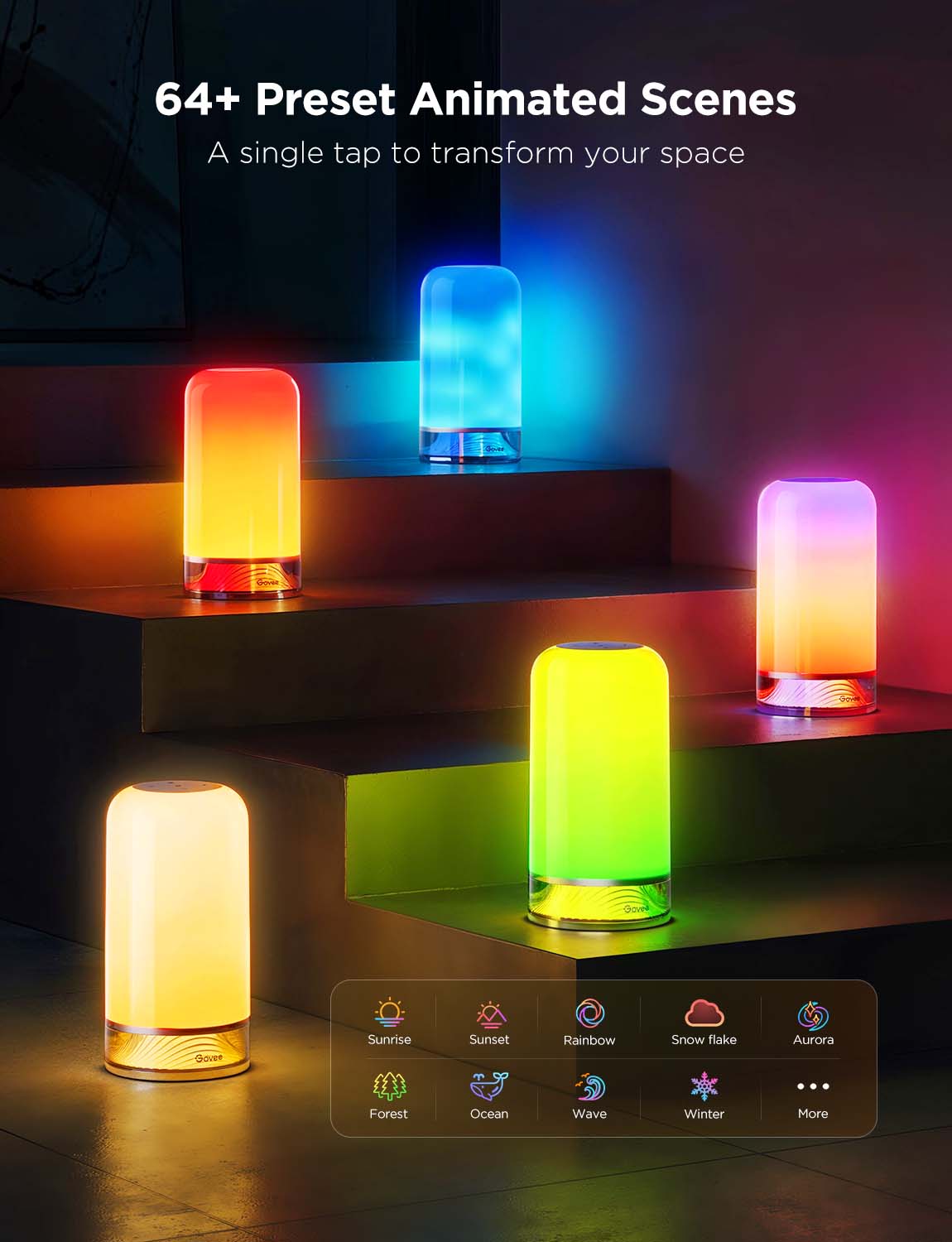 Govee Table Lamp 2 – Smart RGBIC Wi-Fi & Matter-Enabled Bedside Lamp