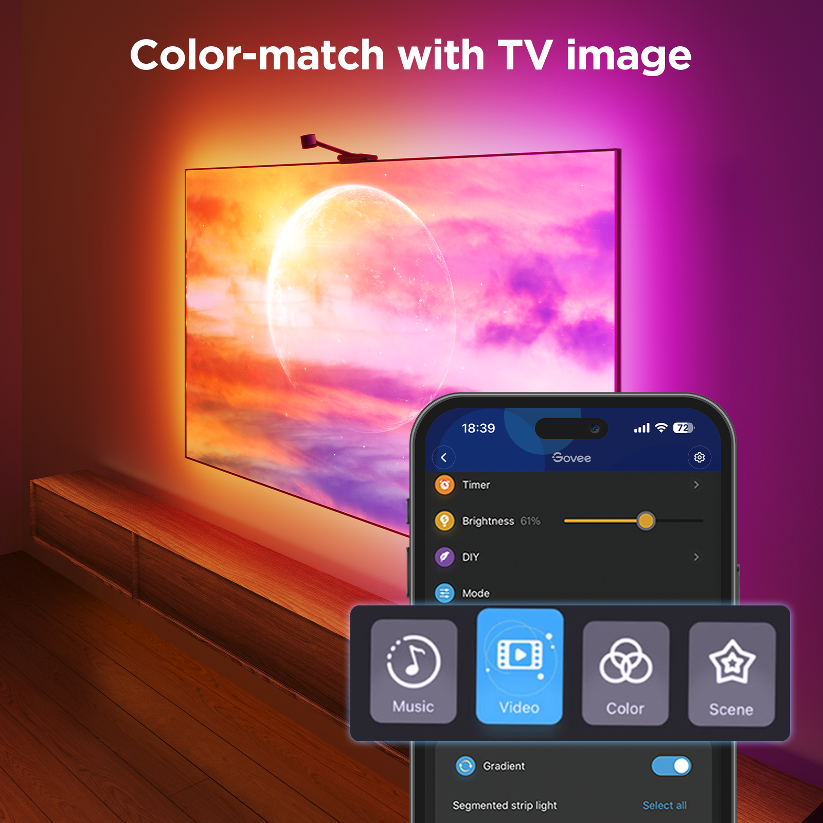 Govee Smart TV Backlight Kit 3S (55"-65")