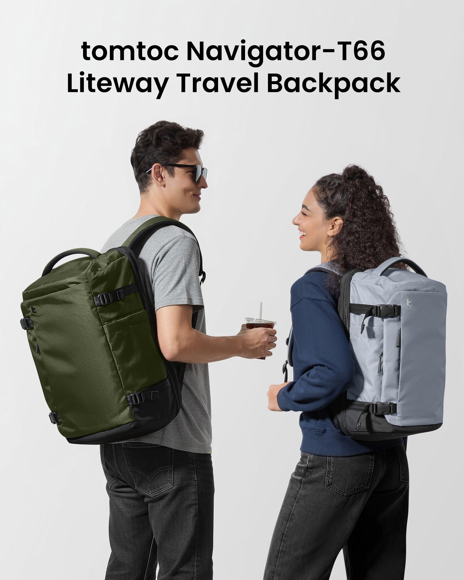 tomtoc Navigator-T66 Liteway Travel Backpack 16 Inch Universal/28L Green