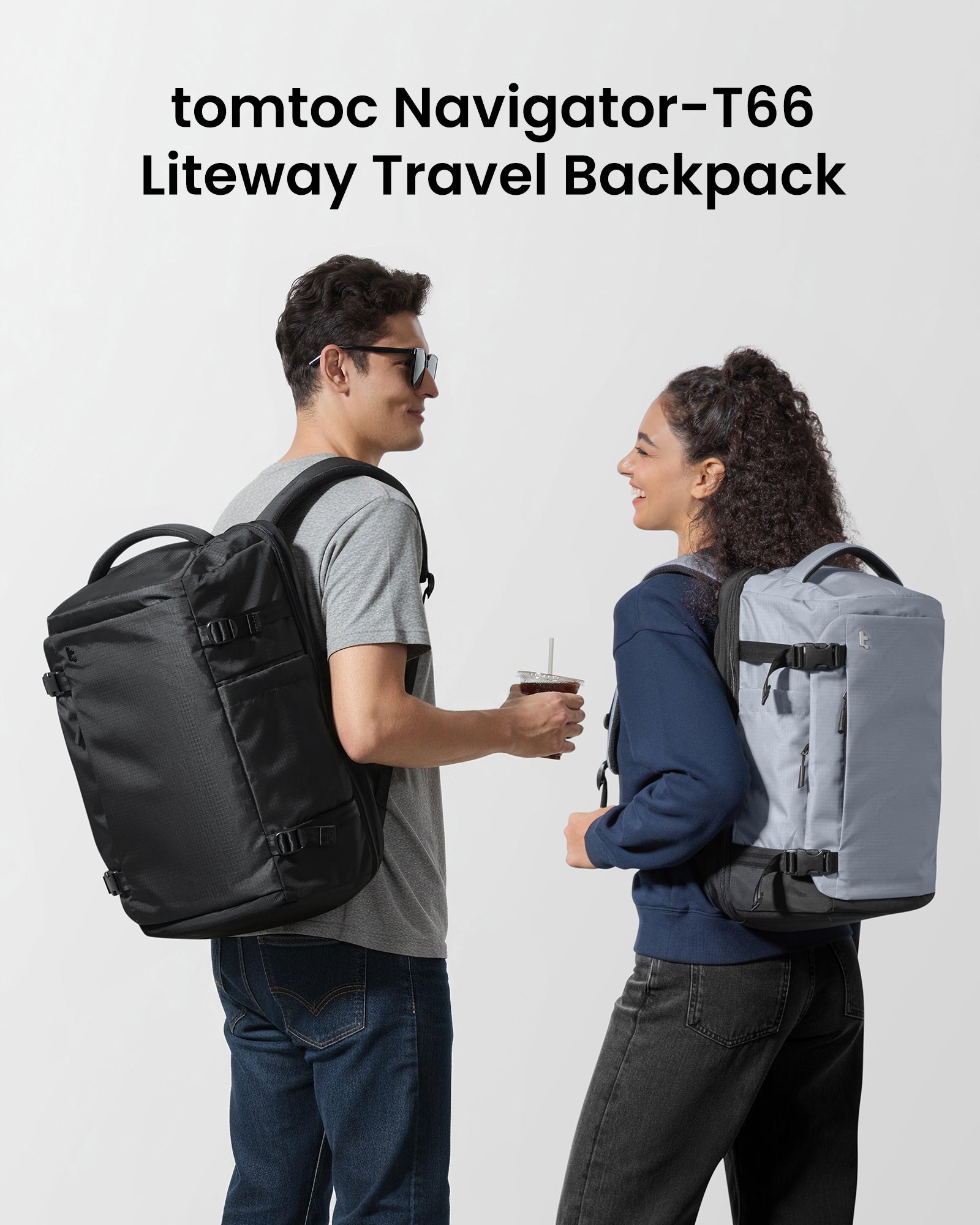 tomtoc Navigator-T66 Liteway Travel Backpack 16 Inch Universal/28L Black