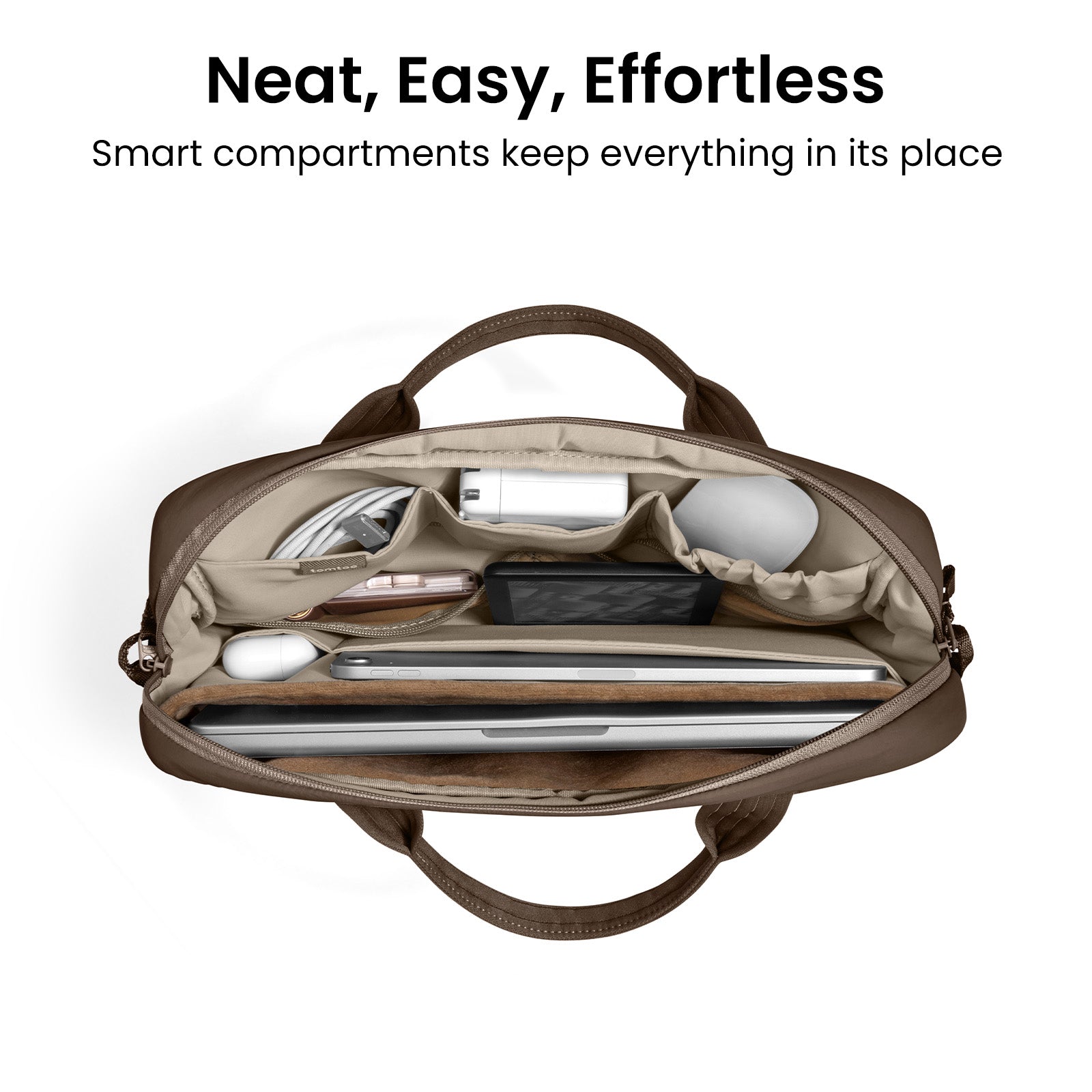 tomtoc Terra-A28 Puffy Laptop Handbag 14 Inch Universal Earthshade