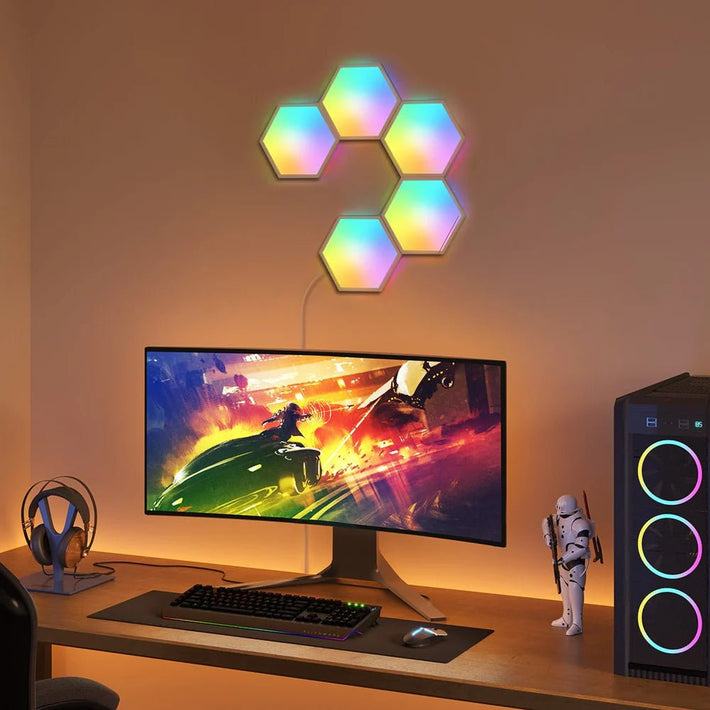 Govee Immersive Gaming Kit (Dreamview G1S Backlight + Hexa Glide Panel - 5 piece) - CGGV2GK1 Computer Monitor Accessories