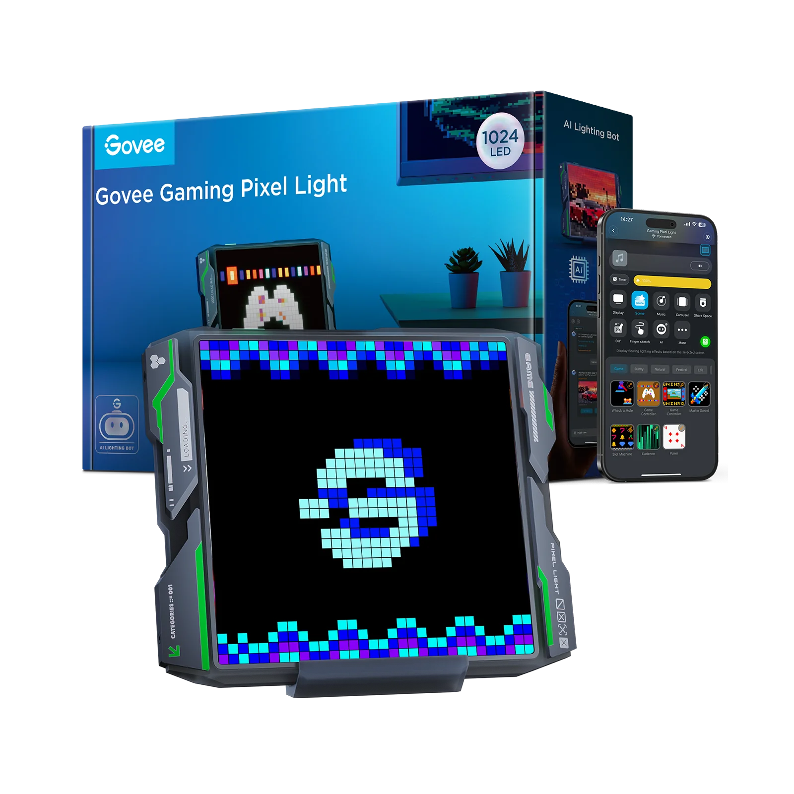 Govee Gaming Pixel Light – 32×32 Smart LED Display Panel (Matter Compatible)