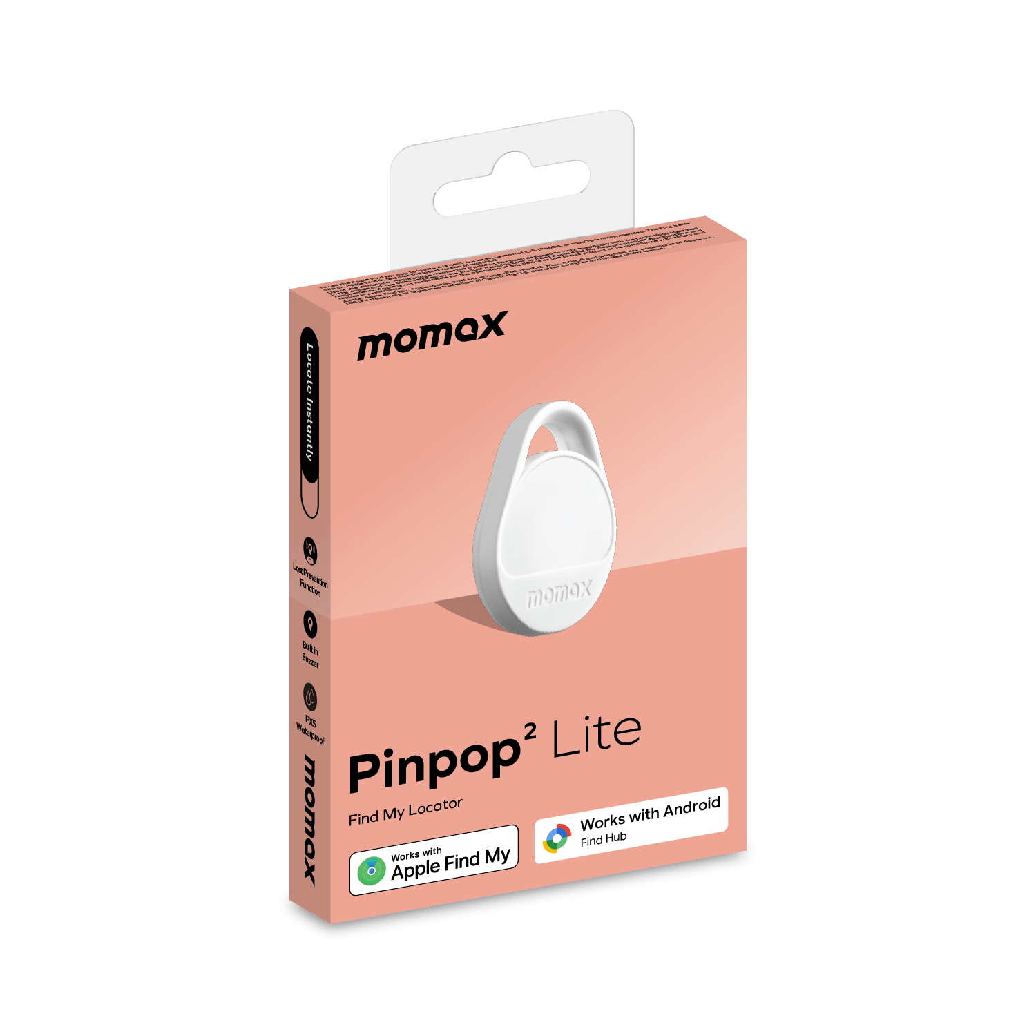 Momax Pinpop² Lite Find My Locator White - BR10AW Bluetooth Trackers