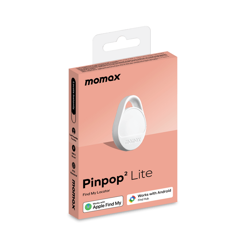 Momax Pinpop² Lite Find My Locator White - BR10AW Bluetooth Trackers