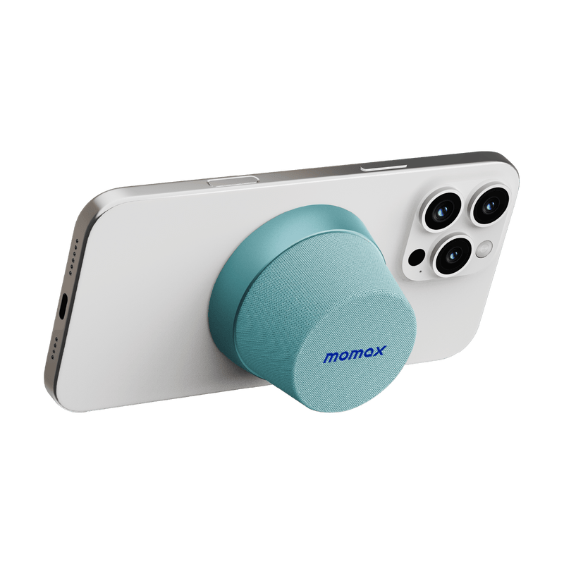 Momax 1-Vibe Go Magnetic Wireless Speaker (Aqua) - BS6HKB Portable Bluetooth Speakers