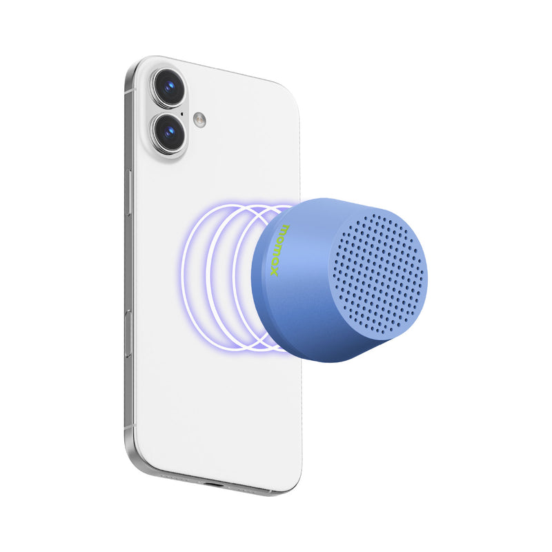 Momax 1-VIBE GO LITE Magnetic Wireless Speaker (Purple Blue) - BS8B1 Portable Bluetooth Speakers
