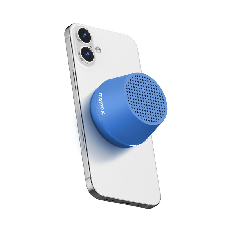 Momax 1-VIBE GO LITE Magnetic Wireless Speaker (Blue) - BS8B Portable Bluetooth Speakers