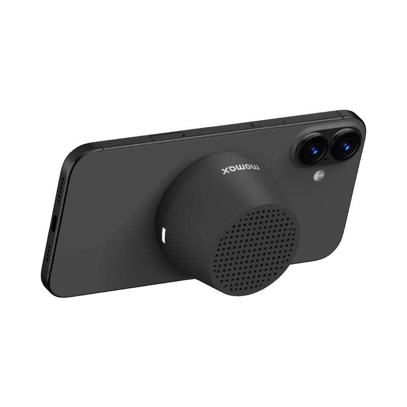 Momax 1-VIBE GO LITE Magnetic Wireless Speaker (Black) - BS8D Portable Bluetooth Speakers