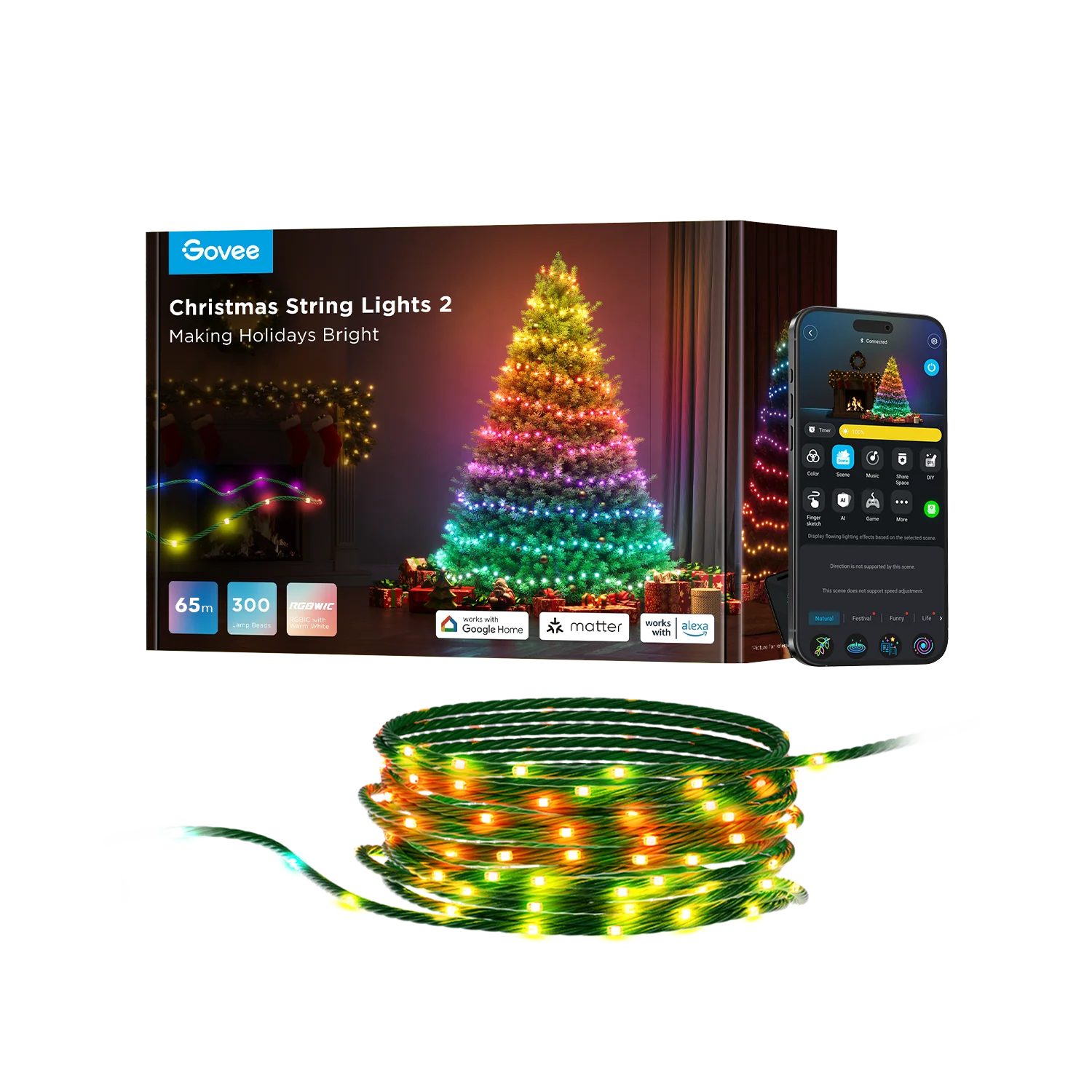 Govee Christmas String Lights 2S 20m