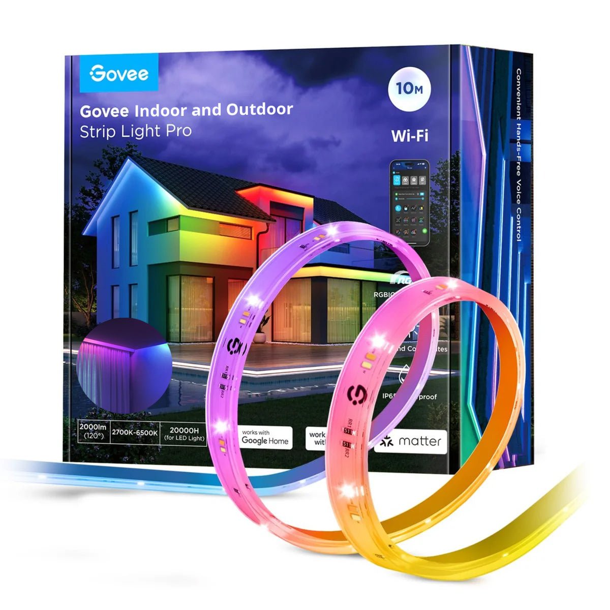 Govee Indoor + Outdoor Strip Light Pro 10M - H70A15D1 Lighting