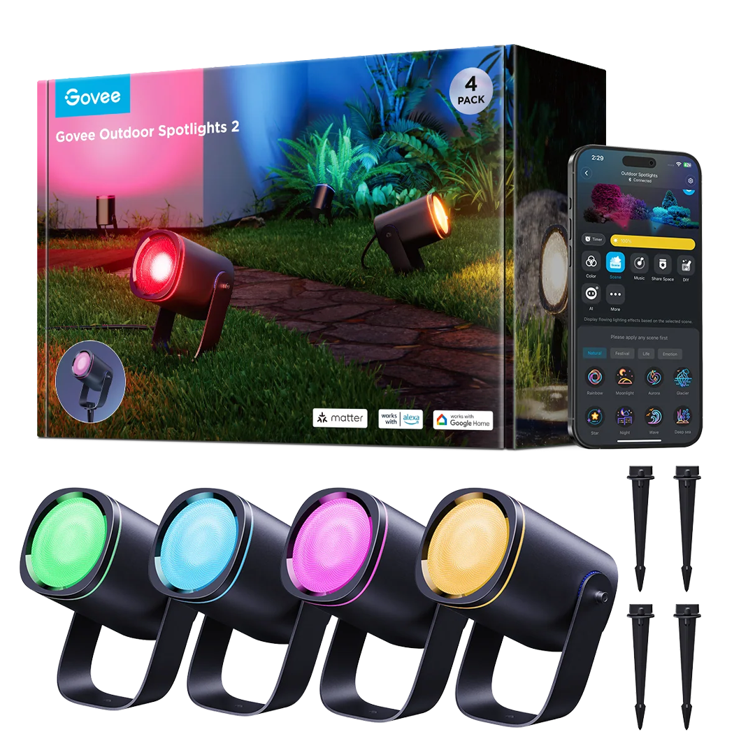Govee Outdoor Spot Lights 2 (4-Pack Bundle)