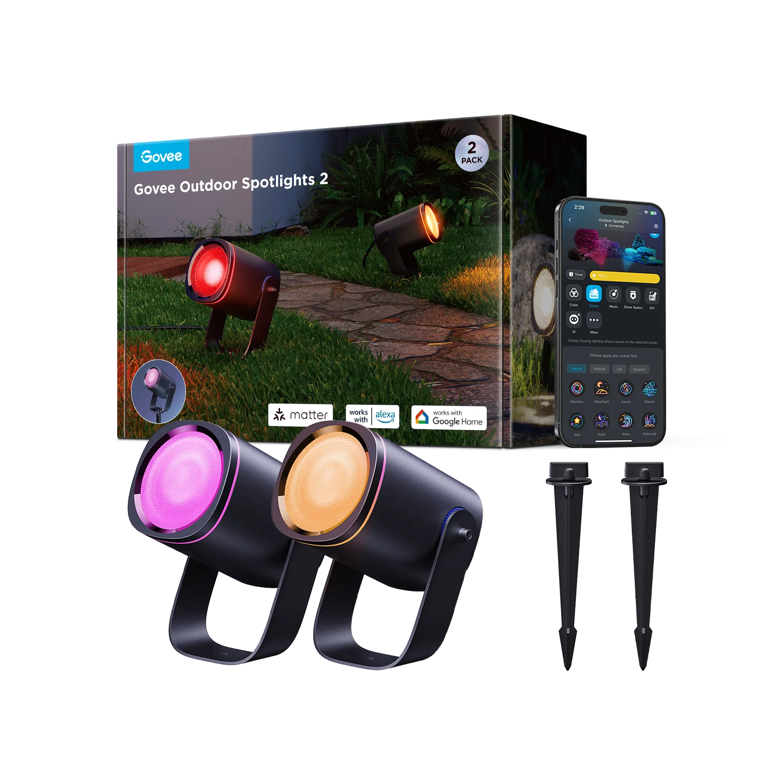 Govee Outdoor Spot Light 2-Pack