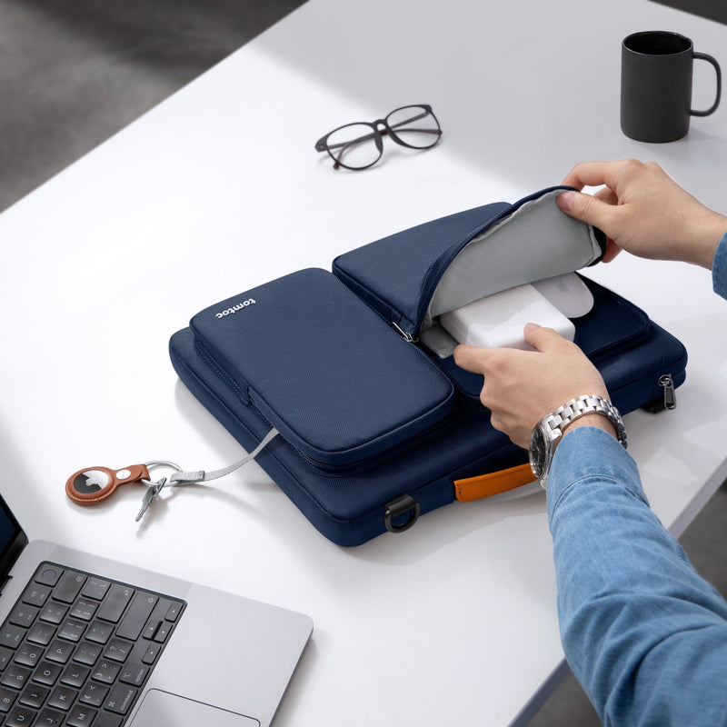 tomtoc Defender-A42 Laptop Shoulder Bag - 16inch - Navy Blue - A42F2B1 Laptop Bags