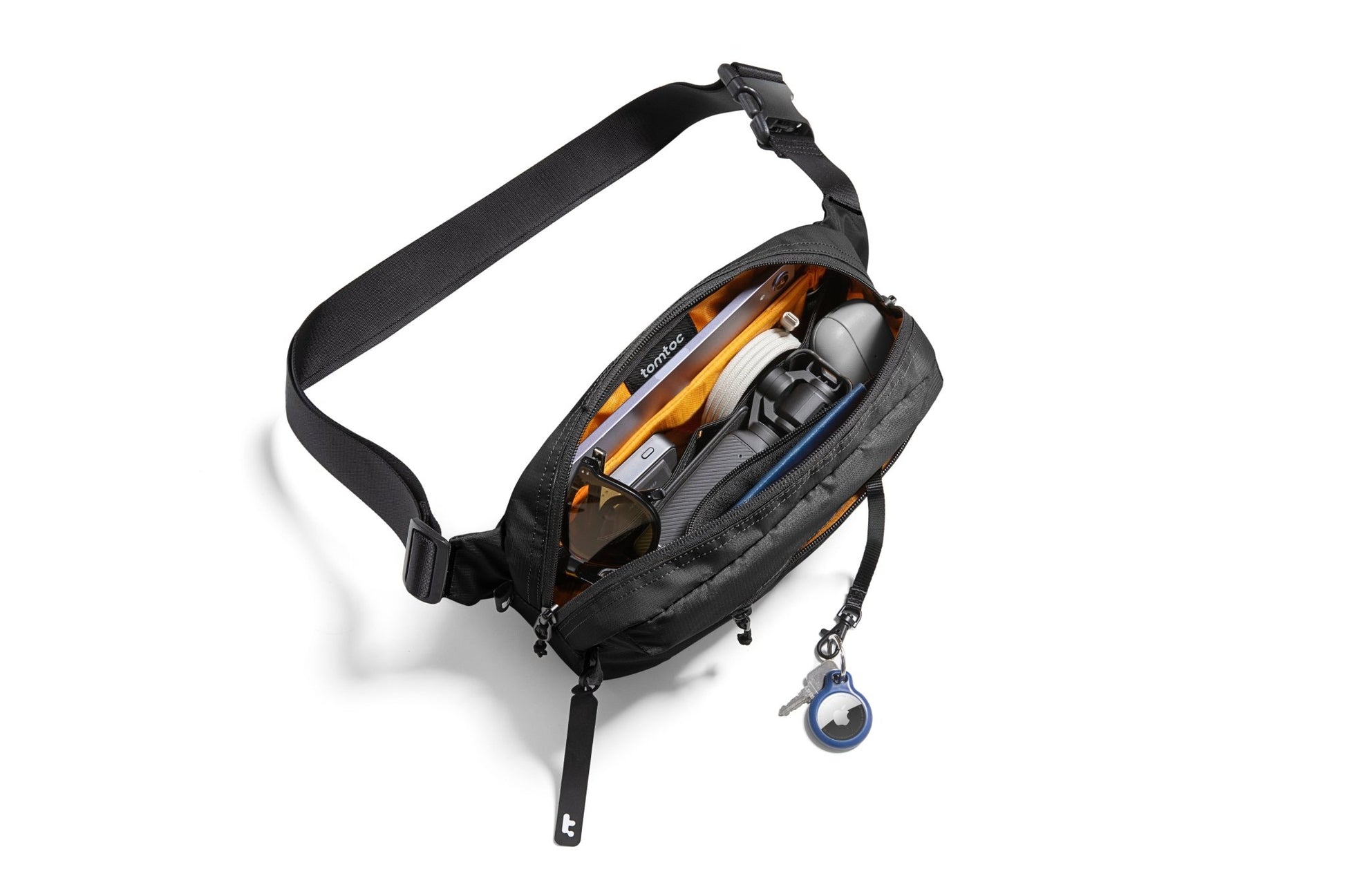 tomtoc Aviator Chest Bag 3.5L - Black - T33M1D1 Cross Body Bags