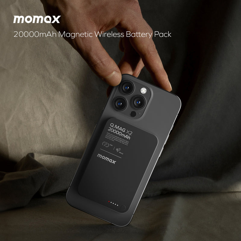 Momax Q.Mag X2 35W 20000mAh Wireless Power Bank (Black) - IP133D Power Banks