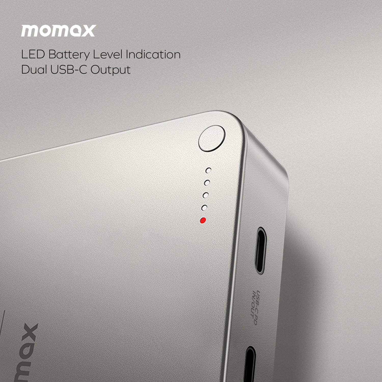 Momax Q.Mag X2 35W 20000mAh Wireless Power Bank (Titanium) - IP133E Power Banks