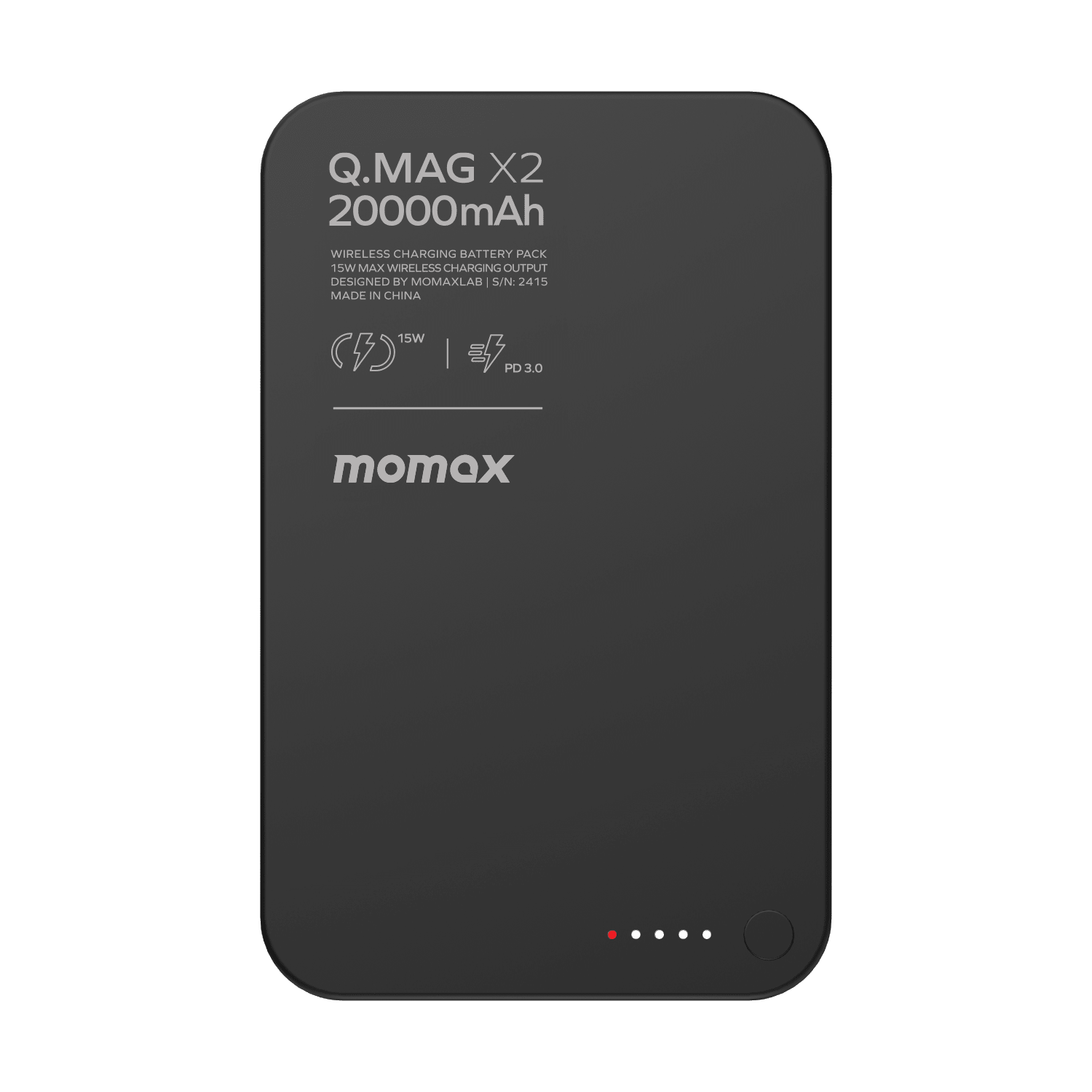 Momax Q.Mag X2 35W 20000mAh Wireless Power Bank (Black) - IP133D Power Banks