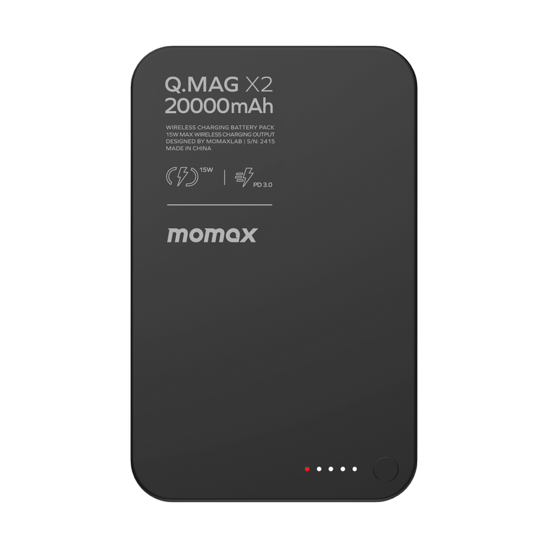 Momax Q.Mag X2 35W 20000mAh Wireless Power Bank (Black) - IP133D Power Banks