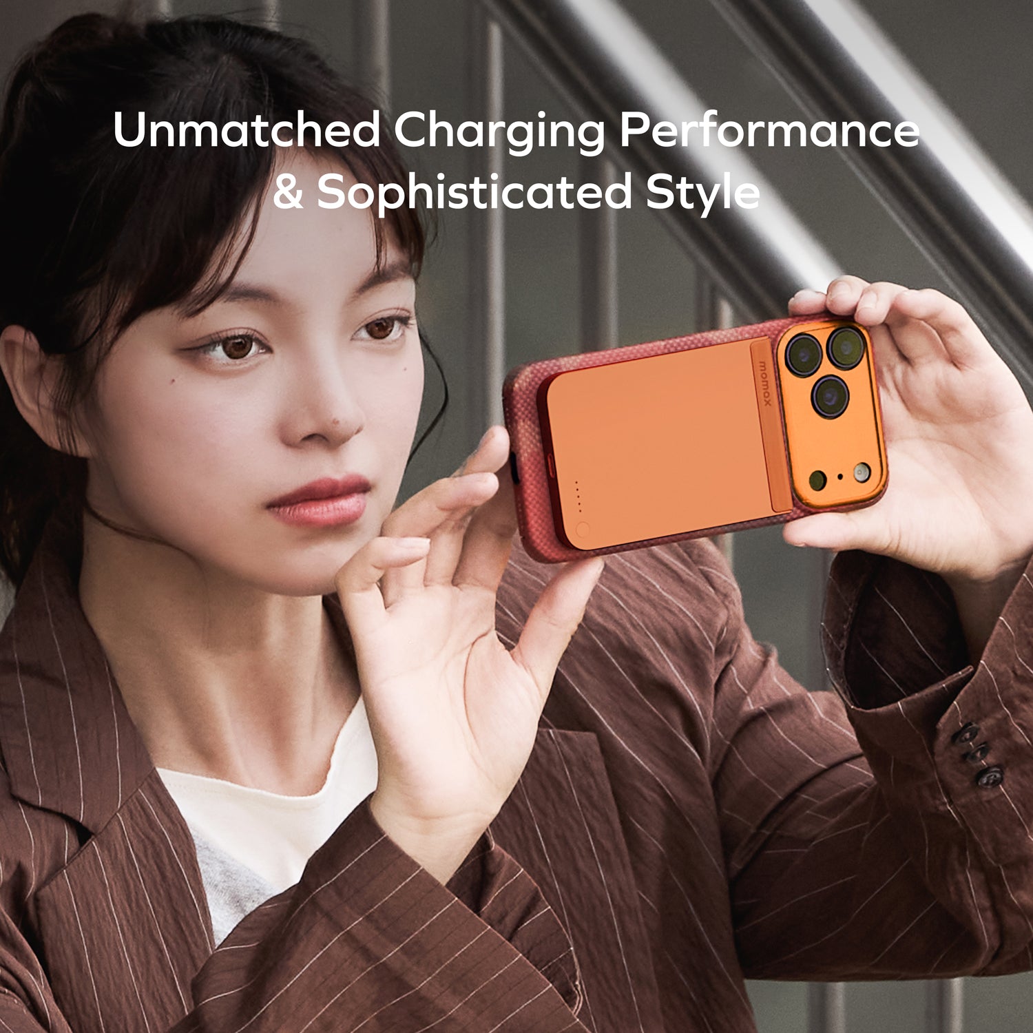 Momax 1-Power S.Pass 5000mAh Qi2 Magnetic Wireless Power Bank (Orange) - IP161Q2M Power Banks
