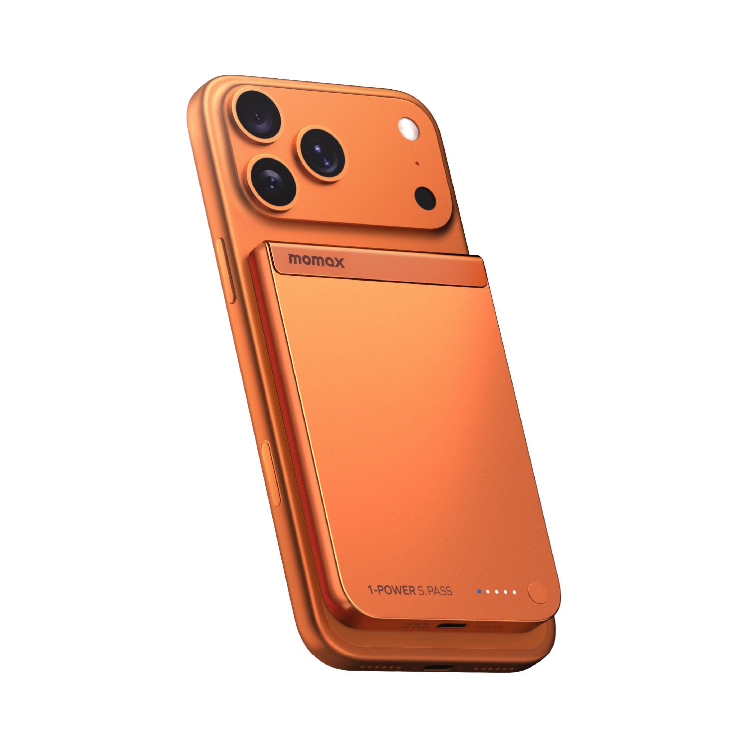 Momax 1-Power S.Pass 5000mAh Qi2 Magnetic Wireless Power Bank (Orange) - IP161Q2M Power Banks