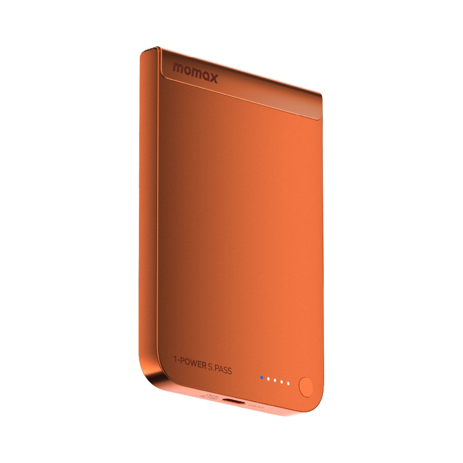 Momax 1-Power S.Pass 5000mAh Qi2 Magnetic Wireless Power Bank (Orange) - IP161Q2M Power Banks