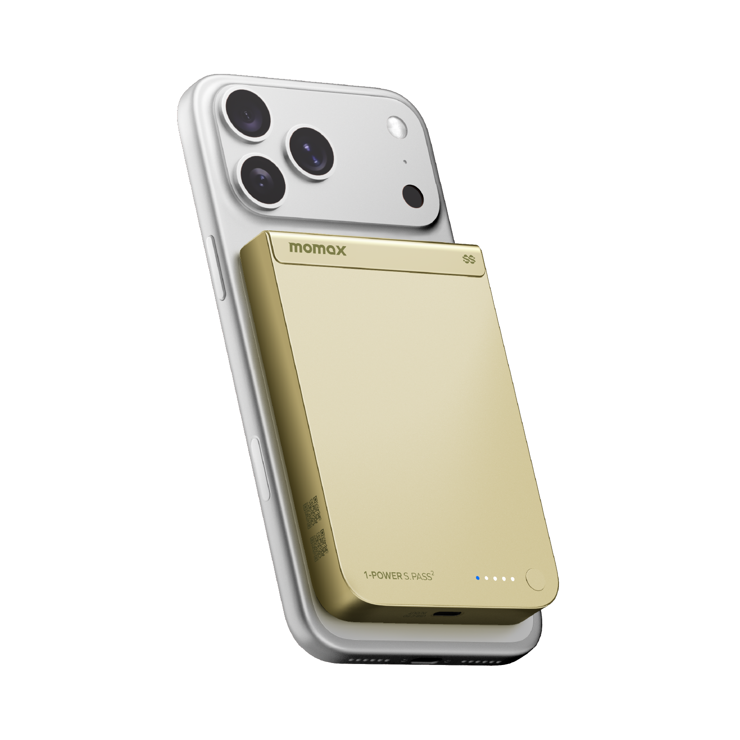Momax 1-Power S.Pass 2 10000mAh Semi-SSB Qi2.2 Magnetic Power Bank Yellow