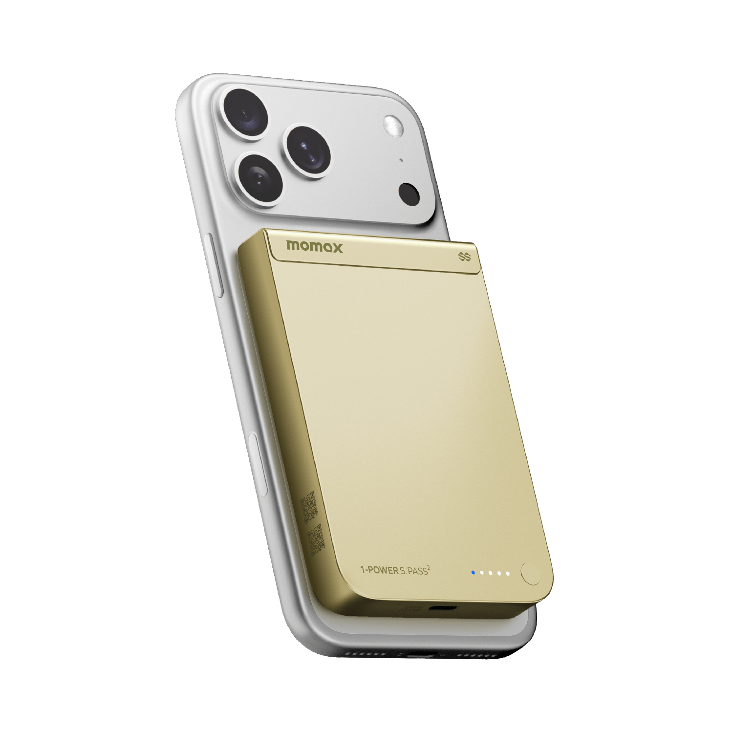 Momax 1-Power S.Pass 2 10000mAh Semi-SSB Qi2.2 Magnetic Power Bank (Yellow) - IP163Q22Y Power Banks