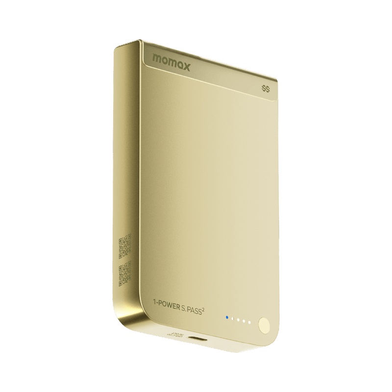 Momax 1-Power S.Pass 2 10000mAh Semi-SSB Qi2.2 Magnetic Power Bank (Yellow) - IP163Q22Y Power Banks