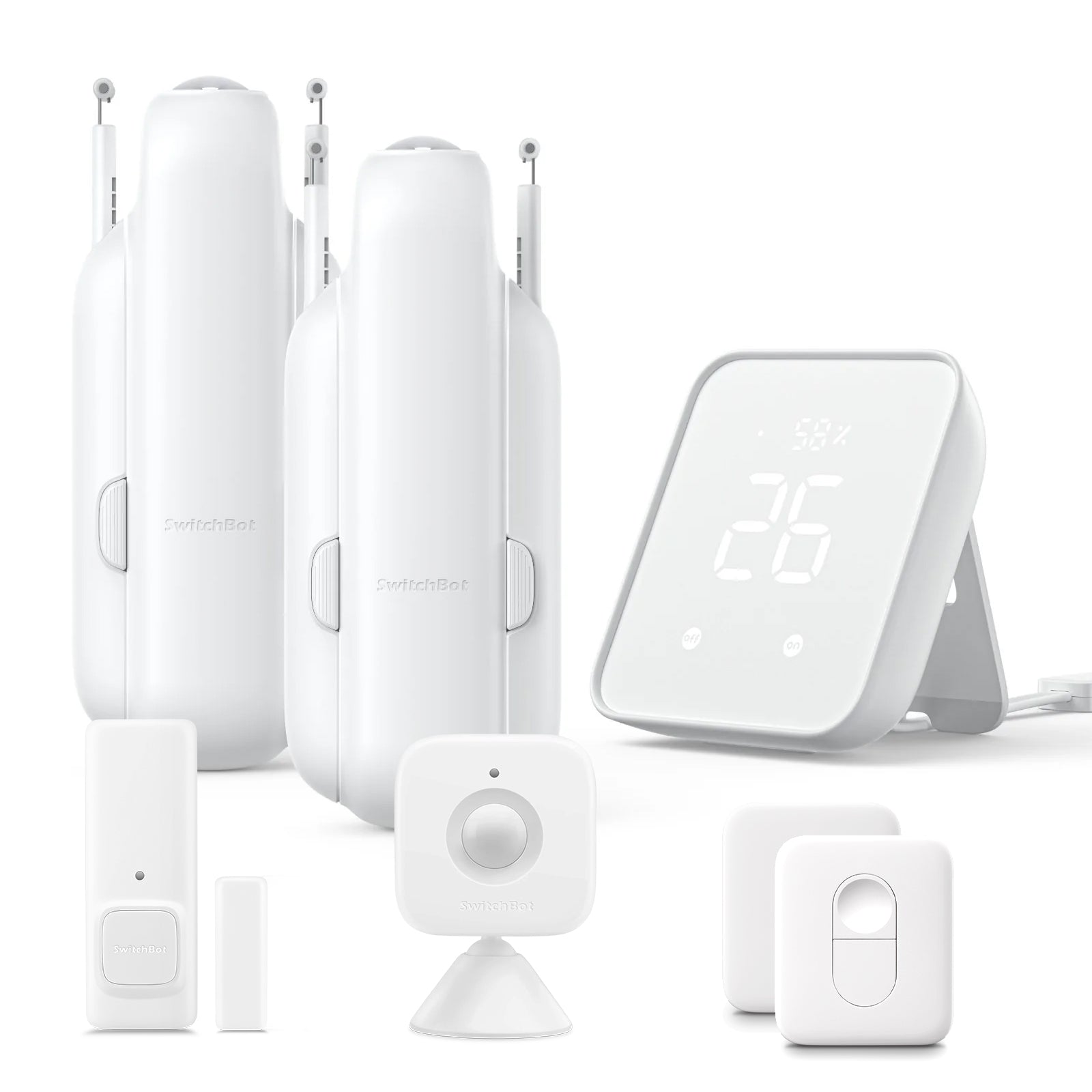 SwitchBot Curtain 3 Smart Hub Kit (2x Curtain U-Rail + 1x Hub 2 + 1x Remote) - CGSB3SHK2 Smart Switches