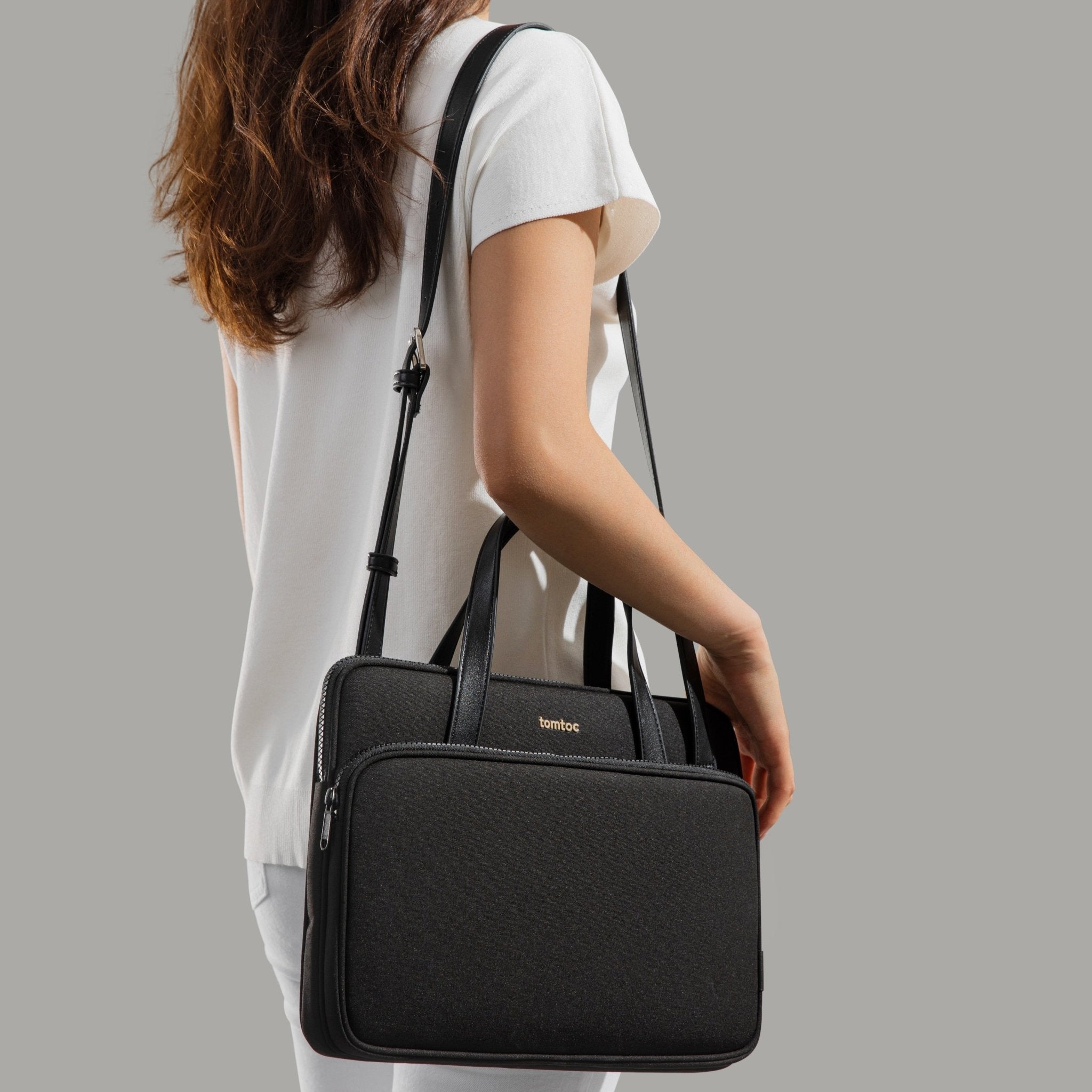 tomtoc Versatile-A12 Laptop Shoulder Bag - 13.5inch - Black - A12D3D1 Laptop Bags