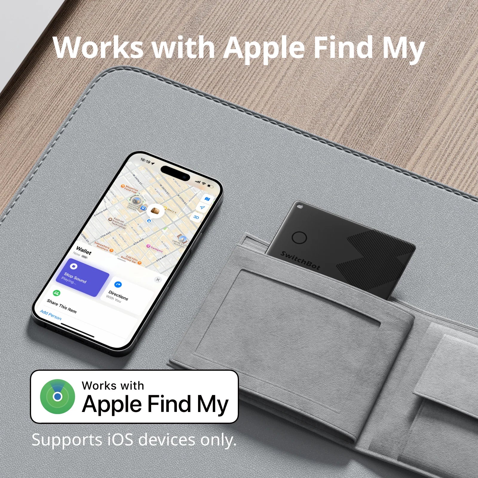 SwitchBot Wallet Finder Card - W2500032 GPS Tracking Devices