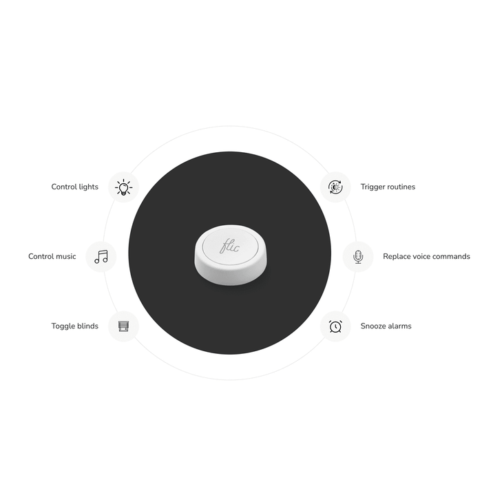 Flick Button Flic Button Expansion Kit – 5x Smart Buttons (White) – Clever Gear
