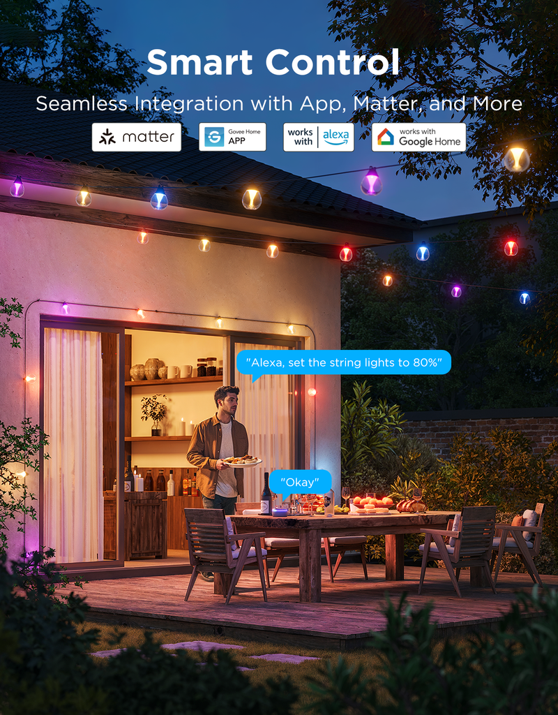 Govee Outdoor String Lights 15m IP67 - H7025EB1 Light Ropes & Strings