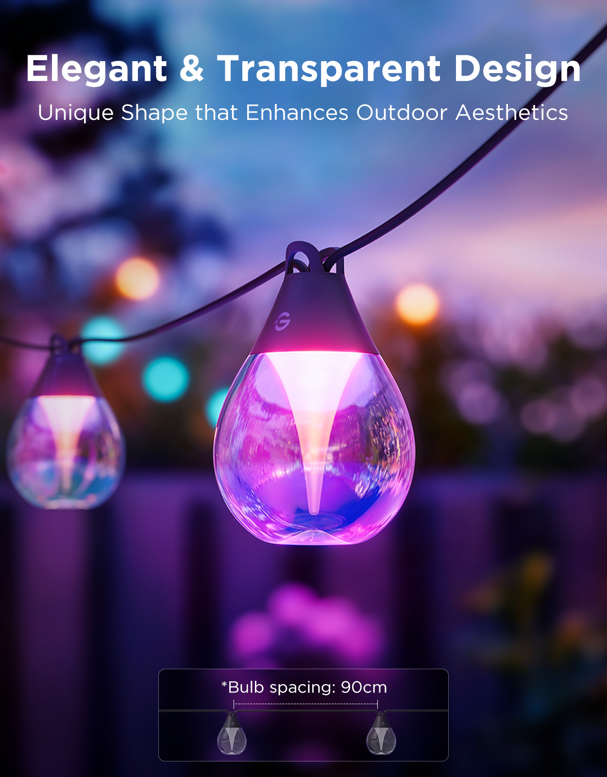 Govee Outdoor String Lights 15m IP67 - H7025EB1 Light Ropes & Strings