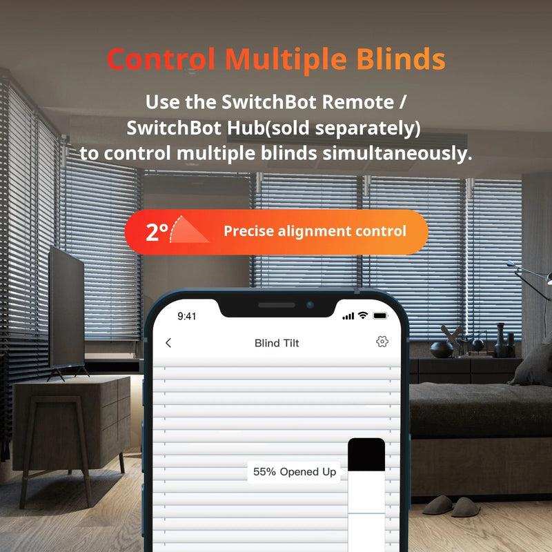 SwitchBot Blind Tilt - Smart Motorised Blind Control - W2701600 Home Automation Kits