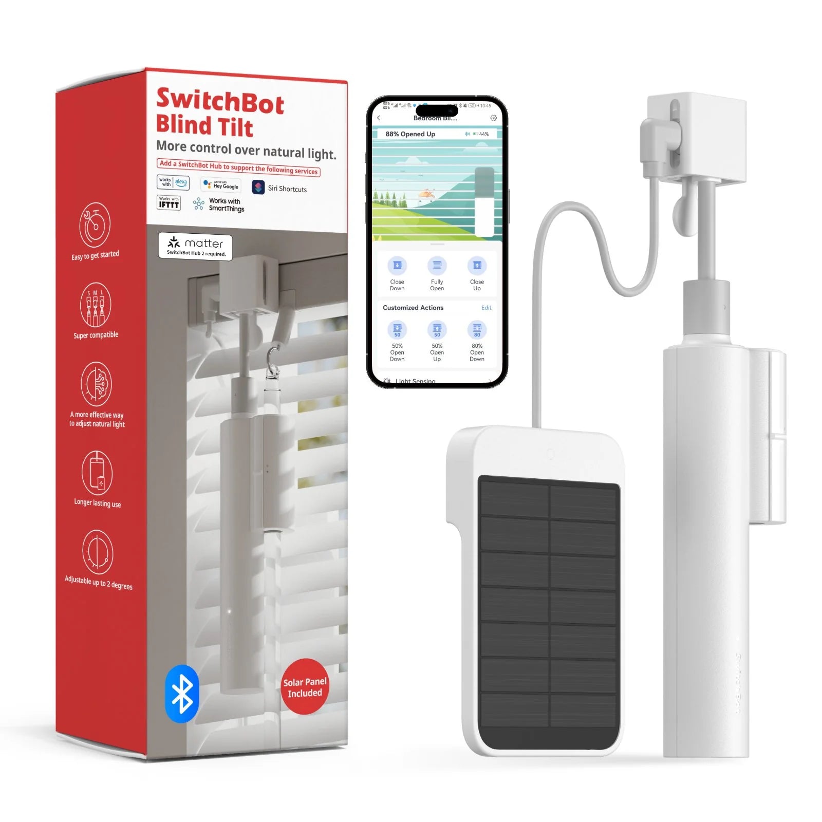 SwitchBot Blind Tilt - Smart Motorised Blind Control - W2701600 Home Automation Kits