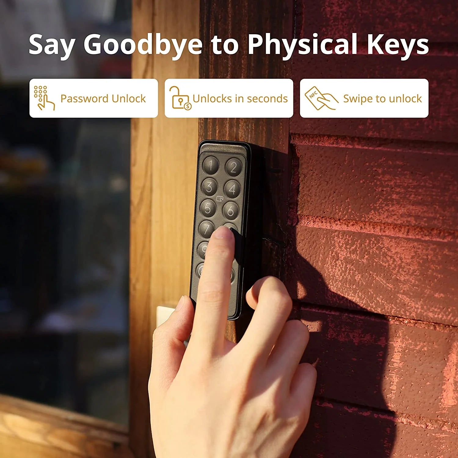 SwitchBot Wireless Keypad with Fingerprint – Smart Access Control for SwitchBot Lock
